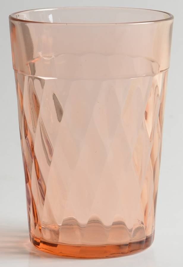Diamond Optic Pink 8 Oz Flat Tumbler by Hazel-Atlas-1