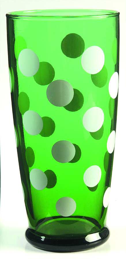 Polka Dots 19 Oz Barrel Shape Flat Tumbler by Anchor Hocking-1