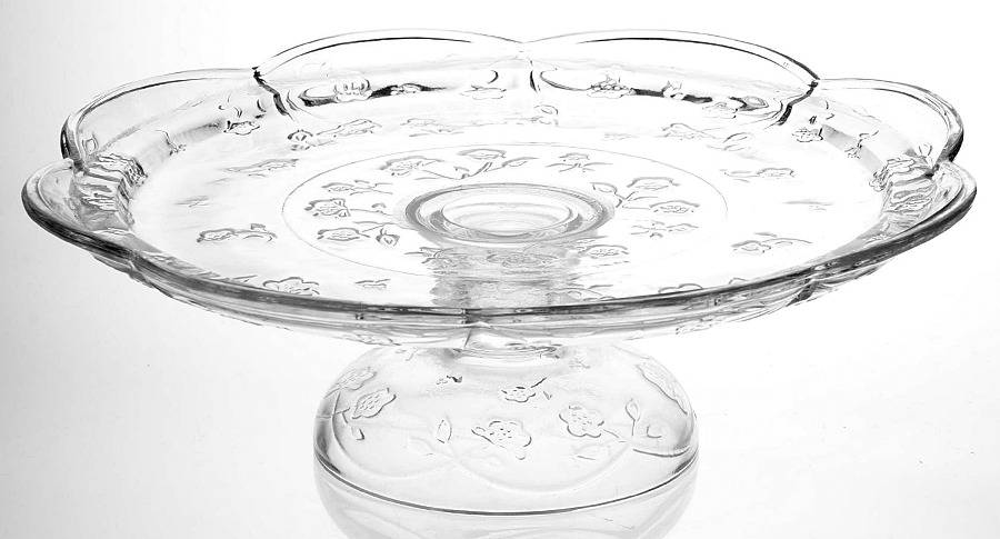 Savannah Clear Cake Plate No Dome by Anchor Hocking-1