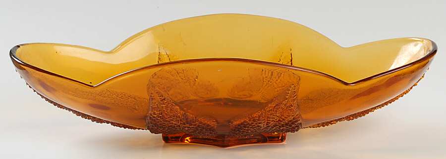 Renaissance Gold 10" Obong Relish by Anchor Hocking-1