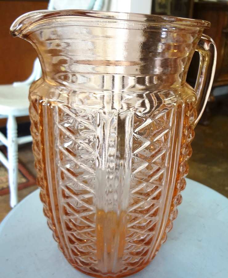 Diamond Pink 80 Oz Pitcher by Anchor Hocking-1