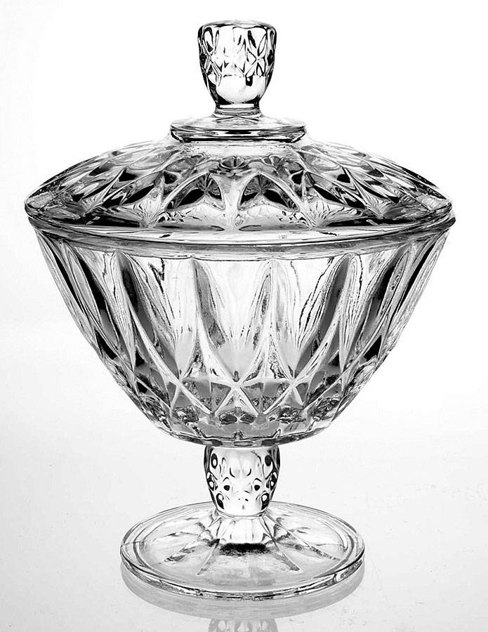 Crown Point Footed Candy Dish & Lid by Anchor Hocking-1