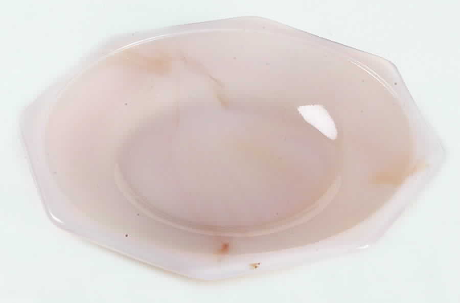 Octagonal Pink Saucer for Child's Cup by Akro Agate-1