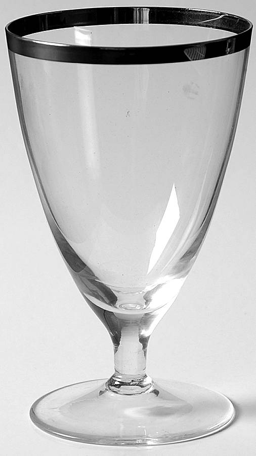 Wedding Band Platinum (Smooth Stem) Juice/Wine Glass by American Hostess-1