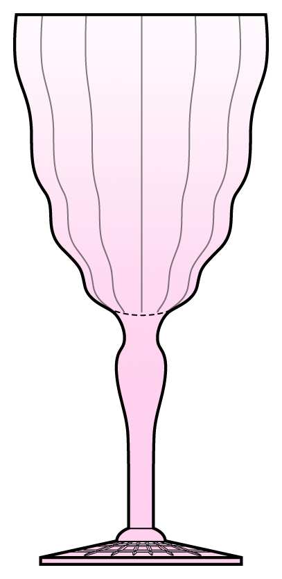 AHC18 Pink Water Goblet by Anchor Hocking-1
