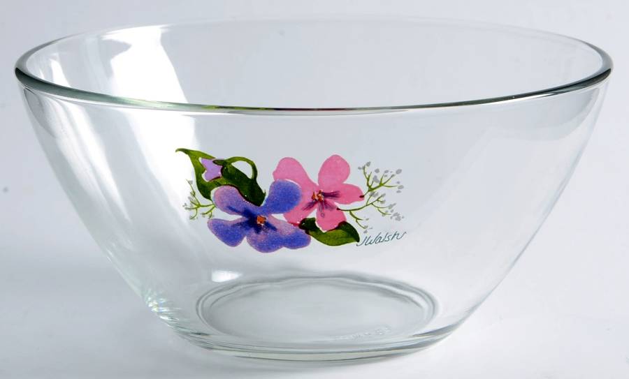 Wild Violets Small Fruit Dessert Bowl by Avon-1