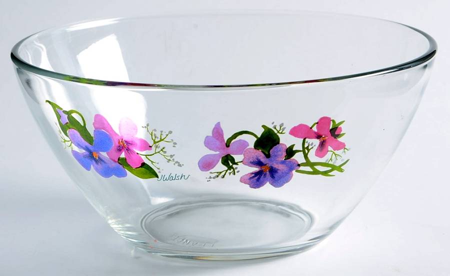 Wild Violets Small Fruit Dessert Bowl by Avon-1