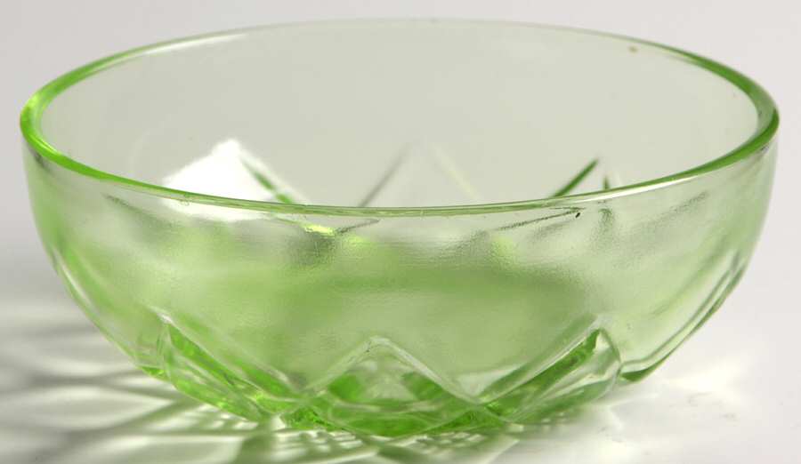 Diamond Arches Green Small Fruit Dessert Bowl by Hazel-Atlas-1