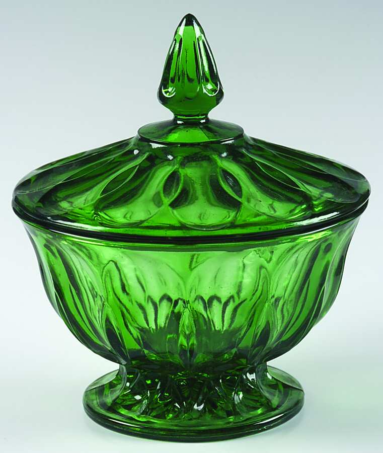 Fairfield Spearmint Green Candy Dish & Lid by Anchor Hocking-1