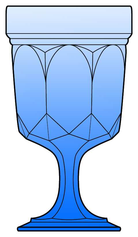 Fairfield Laser Blue Water Goblet by Anchor Hocking-1