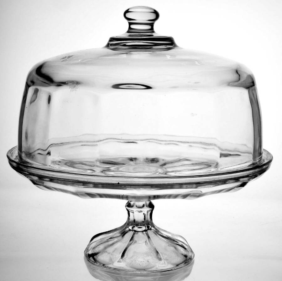 Anchor Hocking Presence Cake Set - 13 Inch Platter & 11 Inch Glass Dome, Retro Punch Bowl Style - View #10