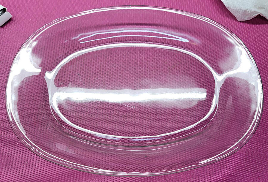 Presence Clear 17" Oval Platter by Anchor Hocking-1