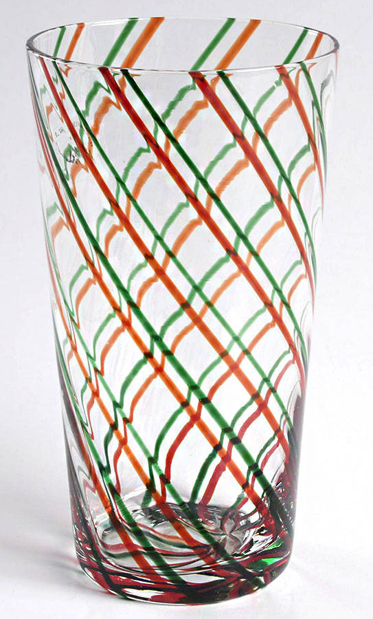 Peppermint (Green and Red) Highball Glass by Artland-1