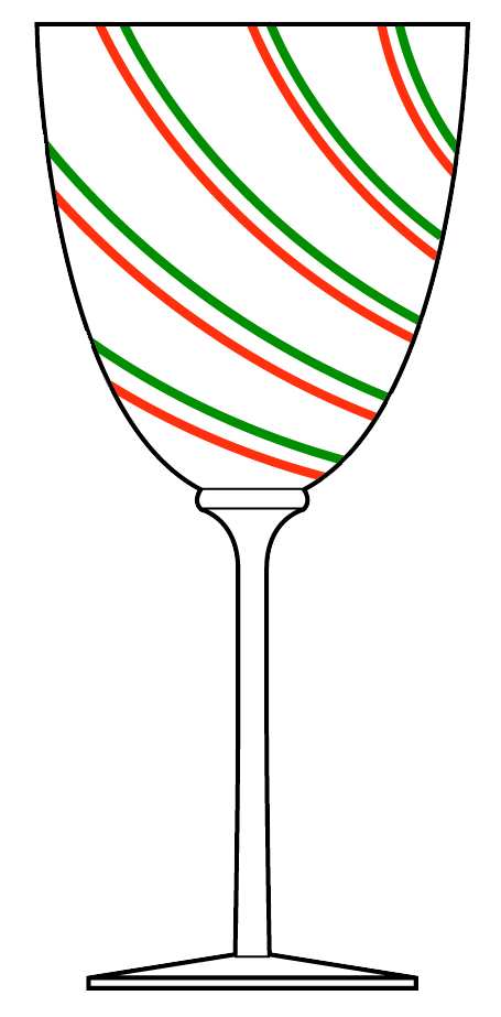Peppermint (Green and Red) Water Goblet by Artland-1