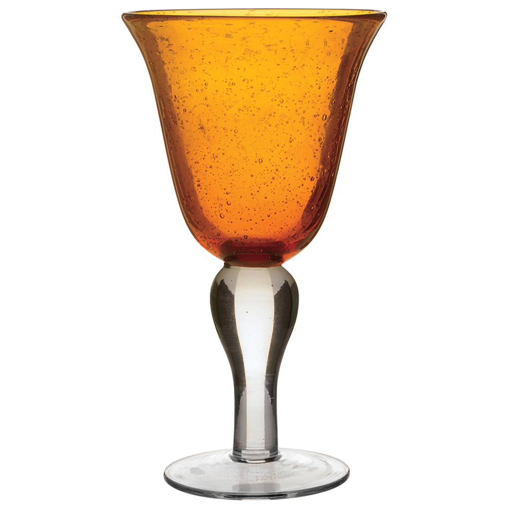 Iris Amber Water Goblet by Artland-1