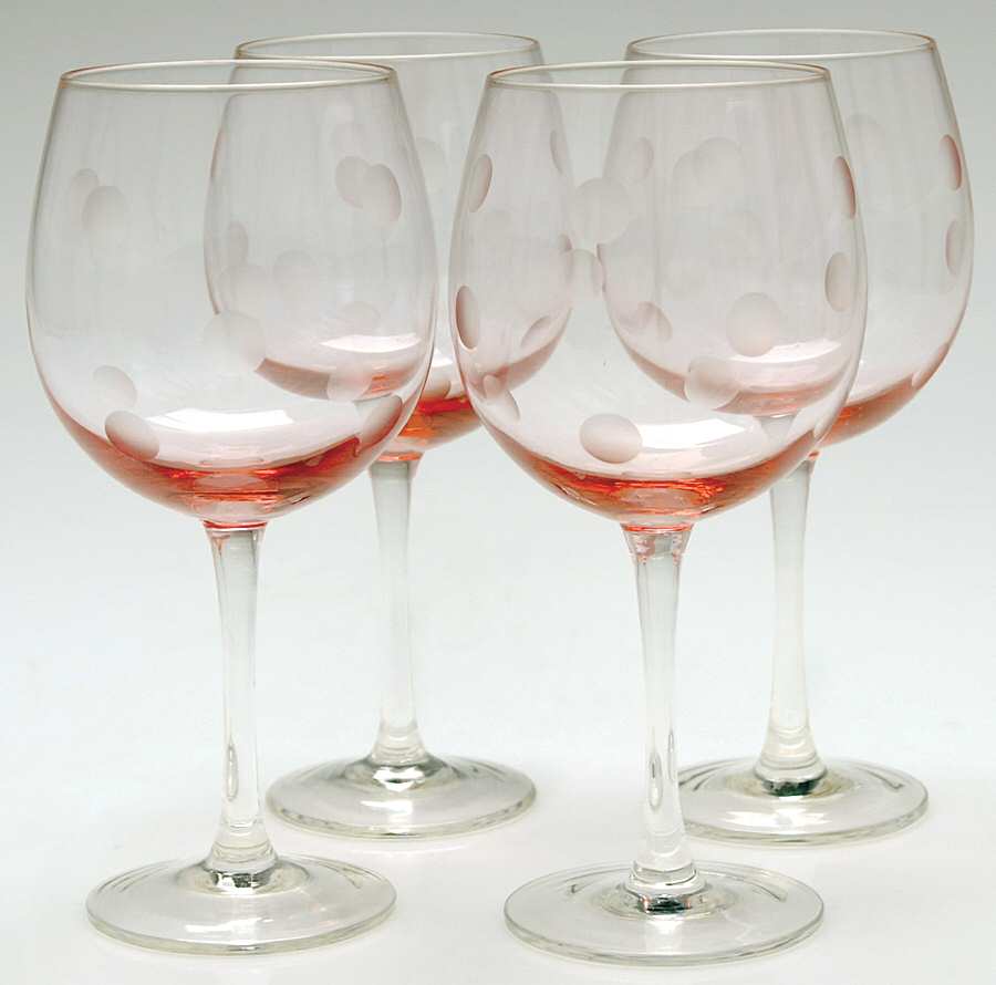 Polka Dot Multicolor Balloon Wine - Set of 4 by Artland-1