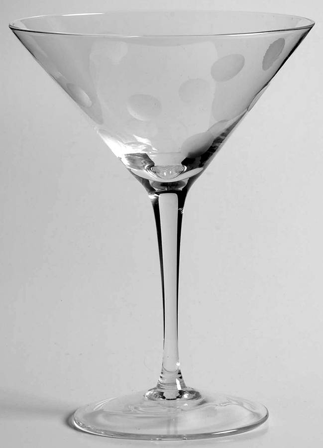 Polka Dot Clear Martini Glass by Artland-1