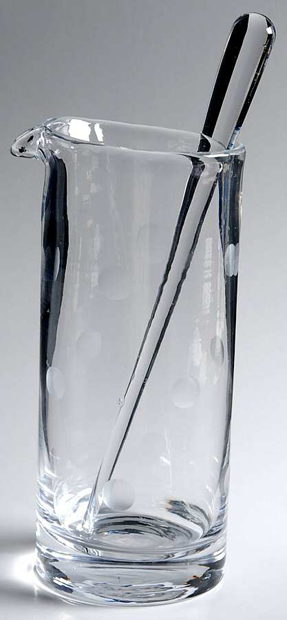 Polka Dot Clear Martini Pitcher with Stirrer by Artland-1
