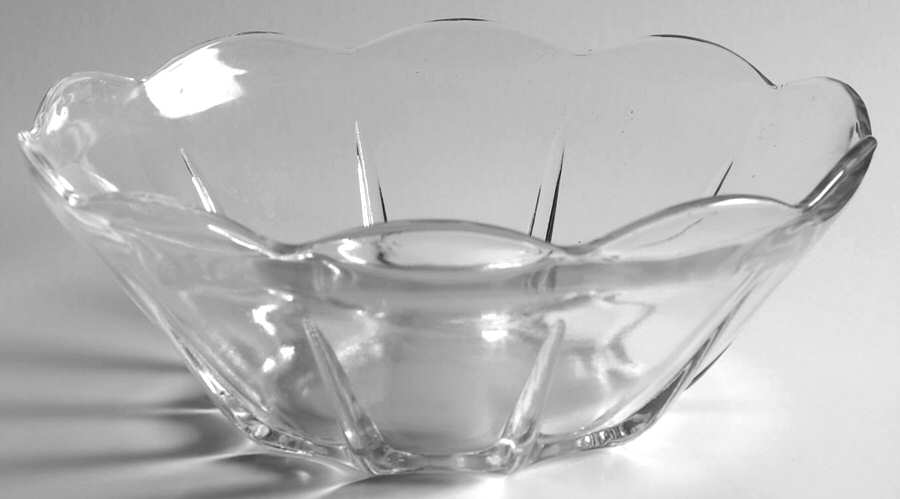 Swedish Modern Clear Large Fruit Bowl by Anchor Hocking-1