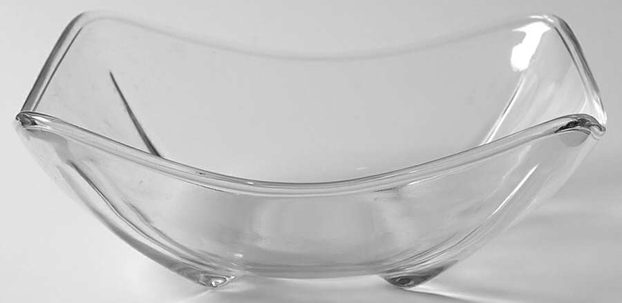 Swedish Modern Clear 6" Square Bowl by Anchor Hocking-1