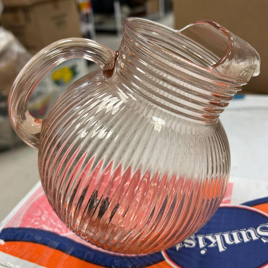 Fine Rib Pink 24 Oz Ball Jug by Hazel-Atlas-1