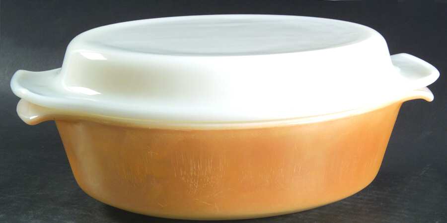 Copper Tint Casserole-Covered/Oval--1.5 Qt by Anchor Hocking-1