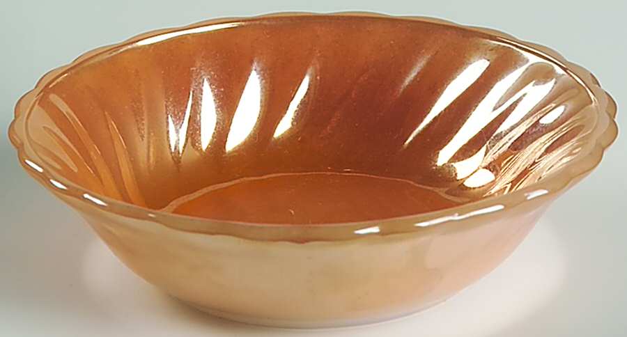 Peach Lustre Shell Small Fruit Dessert Bowl by Anchor Hocking-1