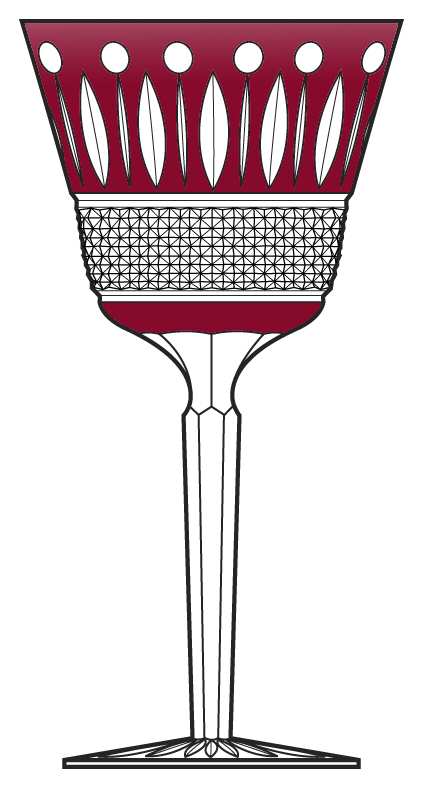 Amorica Ruby Water Goblet by Ajka-1