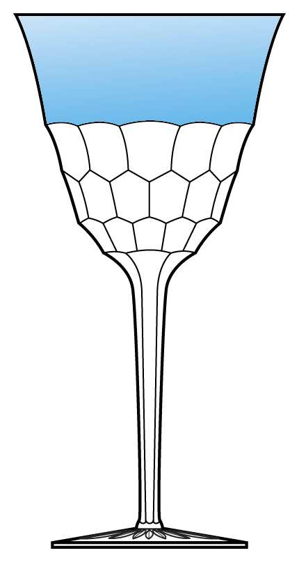 Arietta Light Blue Water Goblet by Ajka-1