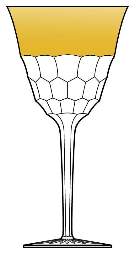 Arietta Amber Water Goblet by Ajka-1
