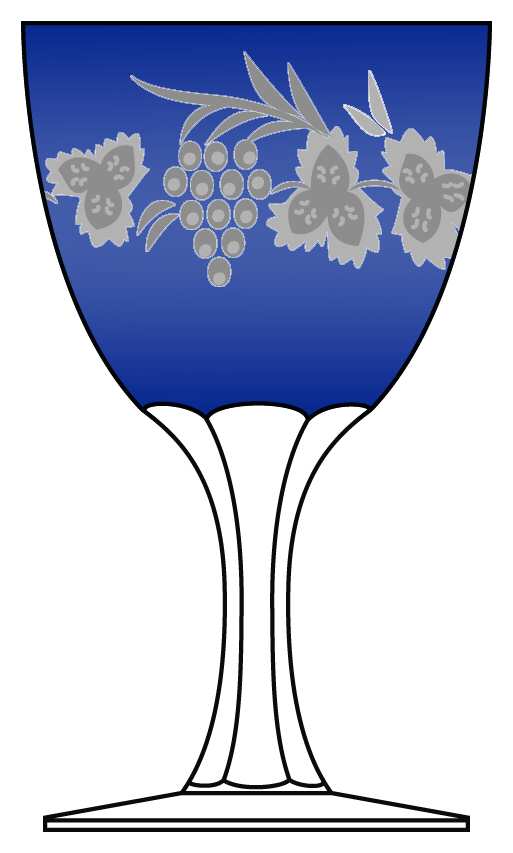 Mertise Cobalt Blue Water Goblet by Ajka-1