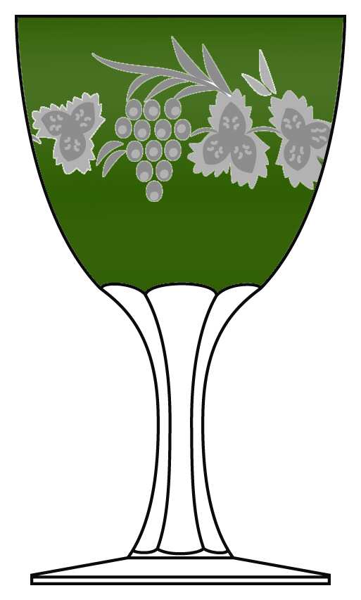 Mertise Emerald Green Water Goblet by Ajka-1