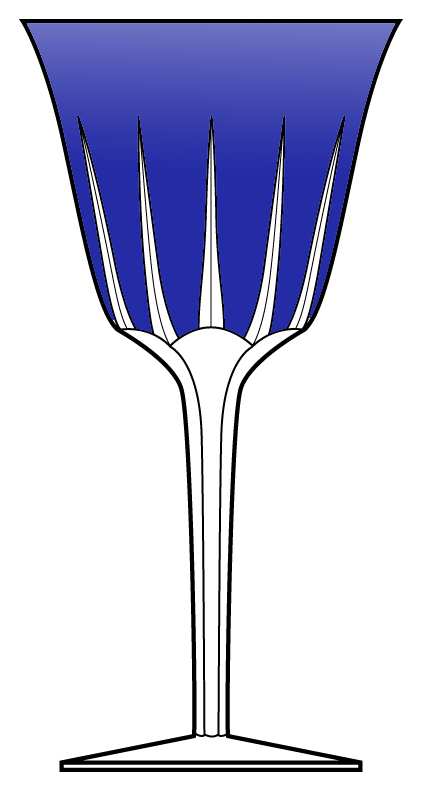 Patrizia Cobalt Blue Water Goblet by Ajka-1