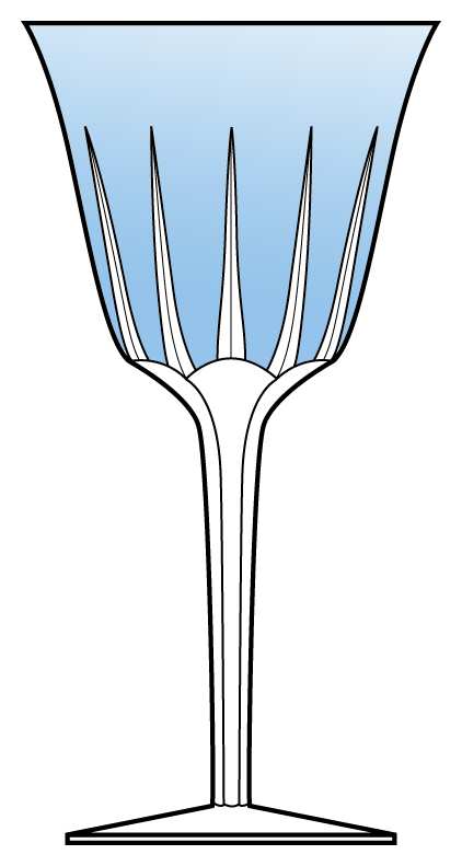 Patrizia Light Blue Water Goblet by Ajka-1
