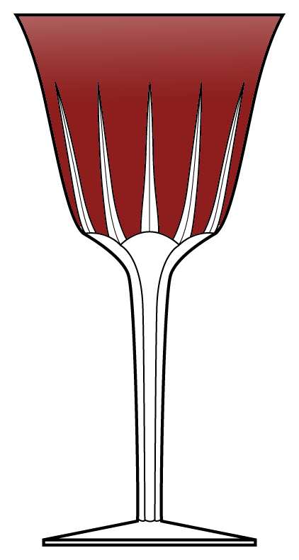 Patrizia Ruby Water Goblet by Ajka-1