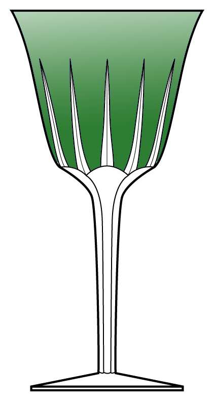 Patrizia Emerald Green Water Goblet by Ajka-1