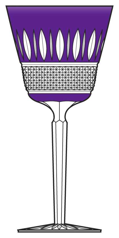 Saxonia Amethyst Water Goblet by Ajka-1