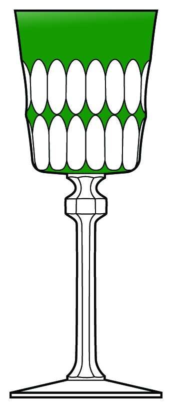 Amarante Emerald Green Water Goblet by Ajka-1