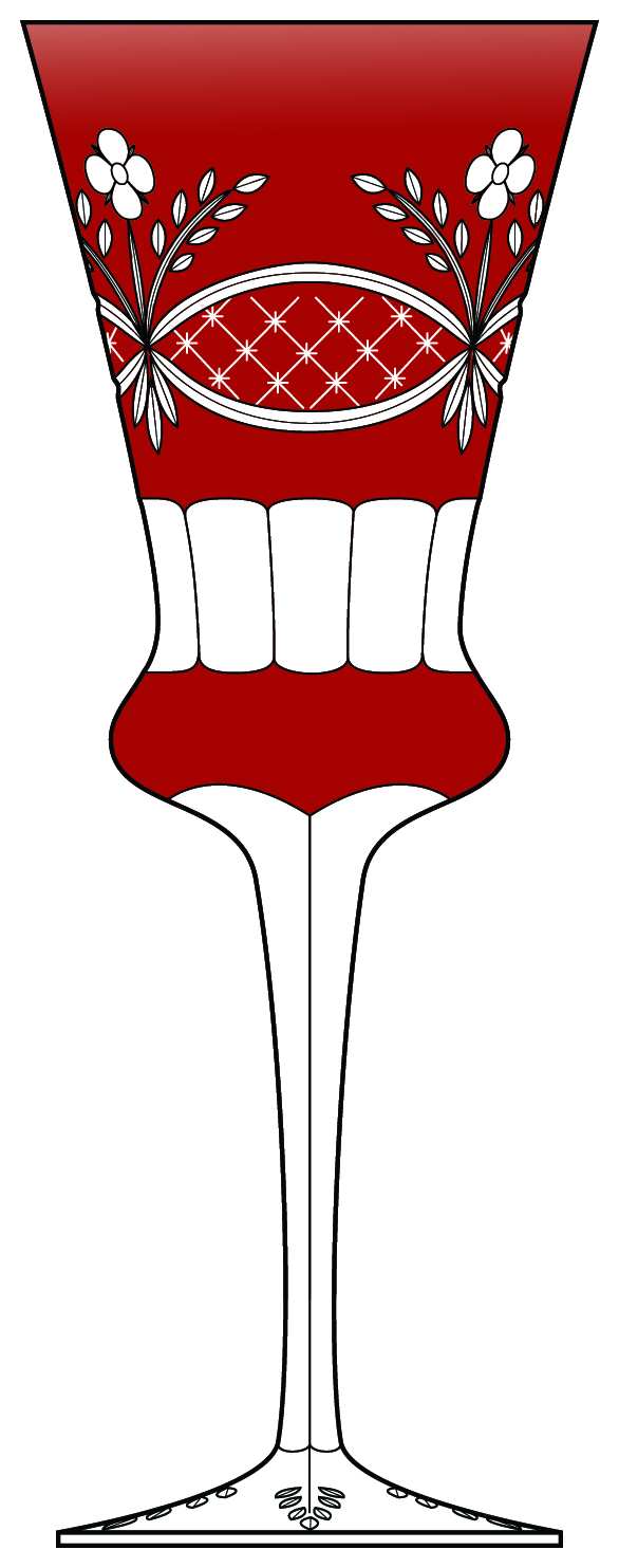 Spadafora Ruby Water Goblet by Ajka-1