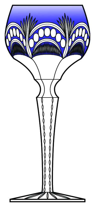Cleantha Cobalt Blue Wine by Ajka-1