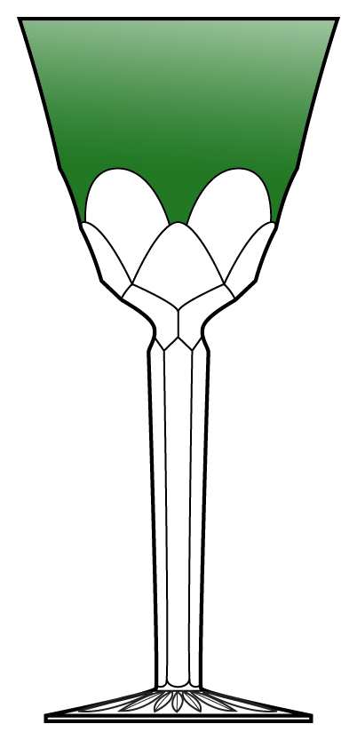 Regan Emerald Green Water Goblet by Ajka-1