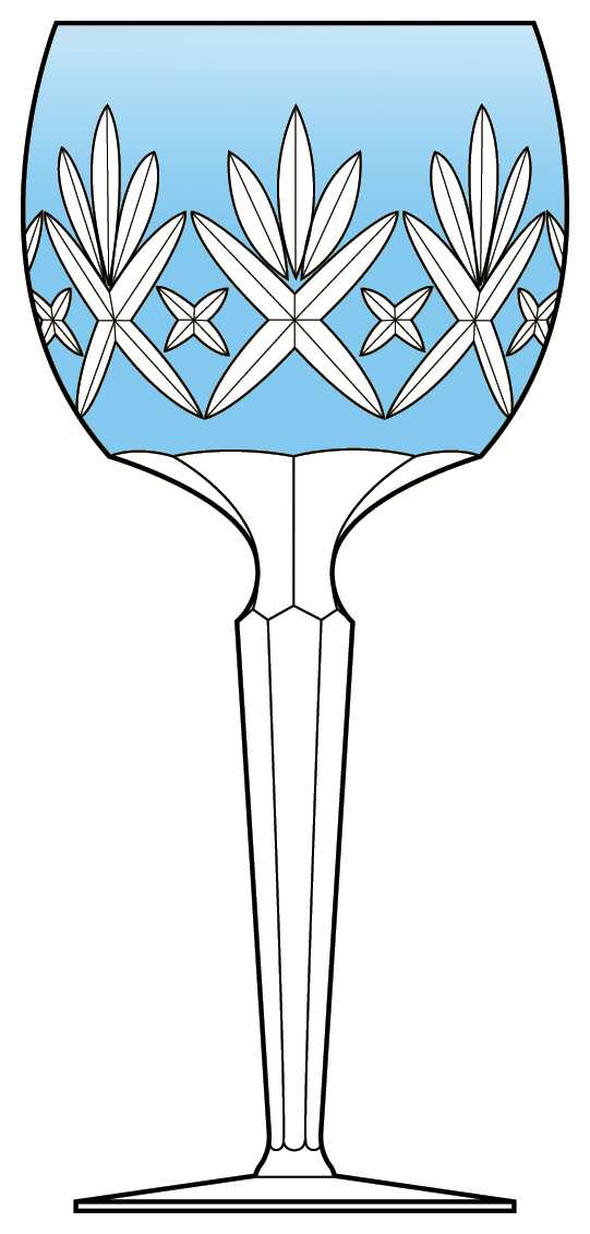 Rilette Light Blue Wine Hock by Ajka-1
