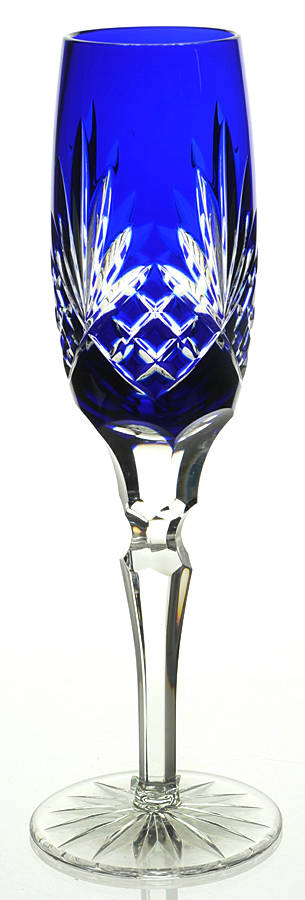 Carolyne Cobalt Blue Fluted Champagne by Ajka-1