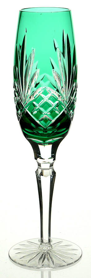 Carolyne Emerald Green Fluted Champagne by Ajka-1