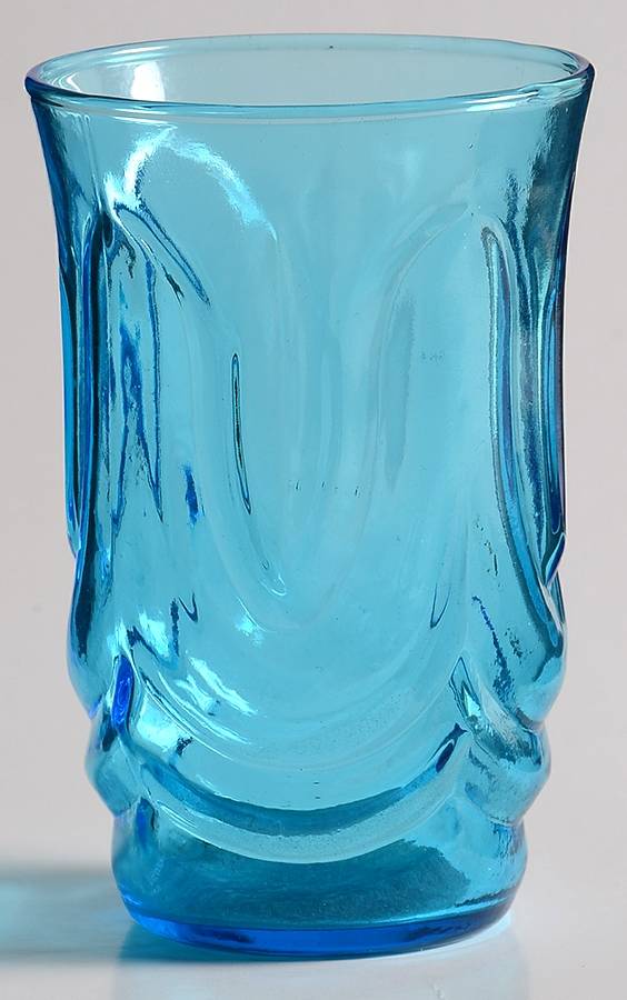 Colonial Tulip Laser Blue Flat Juice Glass by Anchor Hocking-1