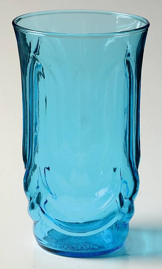 Colonial Tulip Laser Blue 12 Oz Flat Tumbler by Anchor Hocking-1
