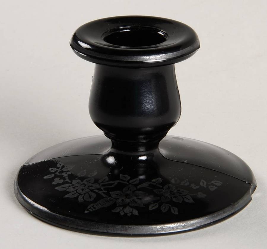 Floral Sterling 2" Single Light Candlestick by Hazel-Atlas-1