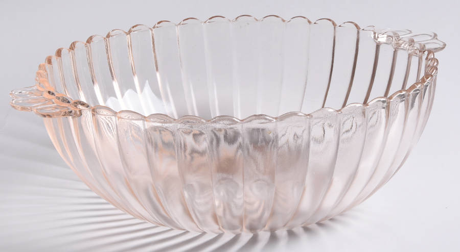 AHC37 Pink 10" Handled Bowl by Anchor Hocking-1