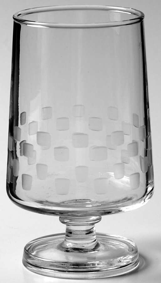 Cubist Footed Tumbler by Anchor Hocking-1