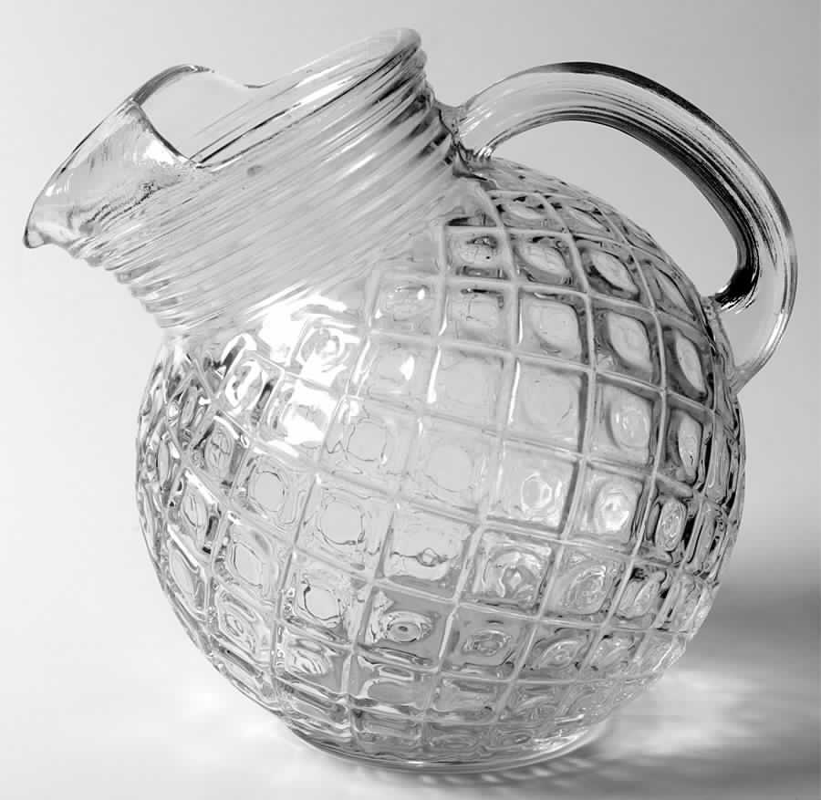 Diamond with Thumbprint Clear 42 Oz Pitcher by Hazel-Atlas-1